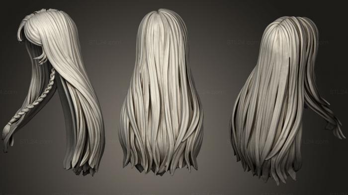 Anatomy of skeletons and skulls (Stylized Hair 09, ANTM_1085) 3D models for cnc